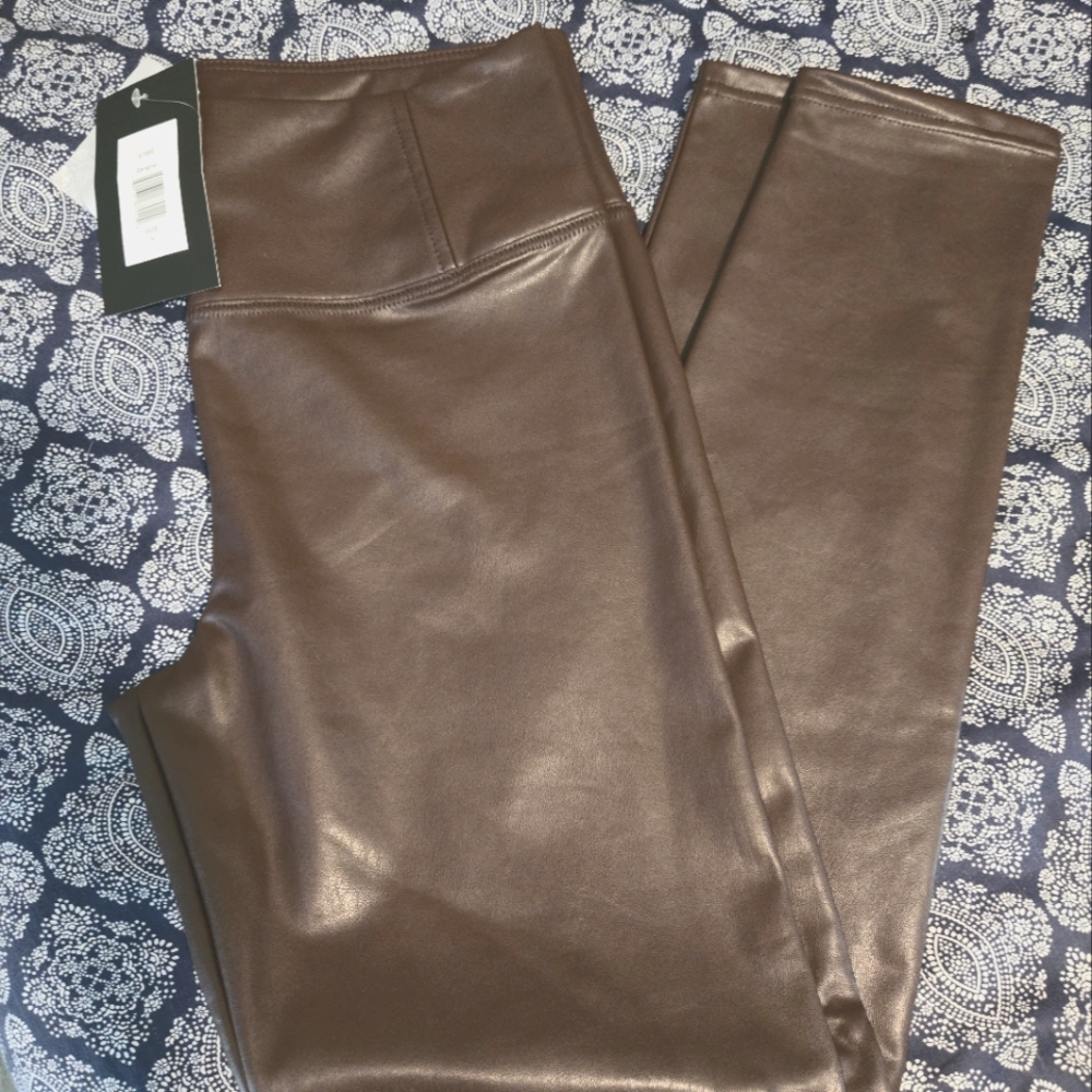 Faux leather pants